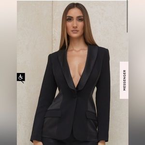House of CB Charlotte Black Tailored Blazer Size Small